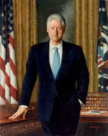 The Honorable William Jefferson Clinton
42nd President of the United States
Official White House portrait, Washington, D.C.
Oil on linen 58" x 48"