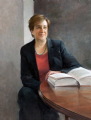 The Honorable Elena Kagan
Associate Justice, U.S. Supreme Court
Harvard Law School, Cambridge, Massachusetts
Oil on canvas 48" x 24"