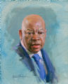 The Honorable John Lawrence Lewis
U.S. Congressman from Georgia
Collection of Nashville Library
Oil on canvas 20" x 16"