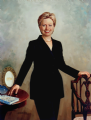 First Lady Hillary Rodham Clinton
Official White House portrait, Washington, D.C.
Oil on linen 48" x 36"