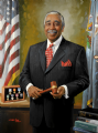 Congressman Charles B. Rangel
Chairman, Ways and Means Committee
Cannon House Office Building, Washington, D.C.
Oil on Linen 56" "x 44""