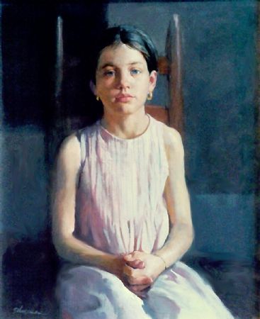 Mira Larraz
Collection of Julio Larraz
Coral Gables, Florida
Oil on canvas 24" x 16"